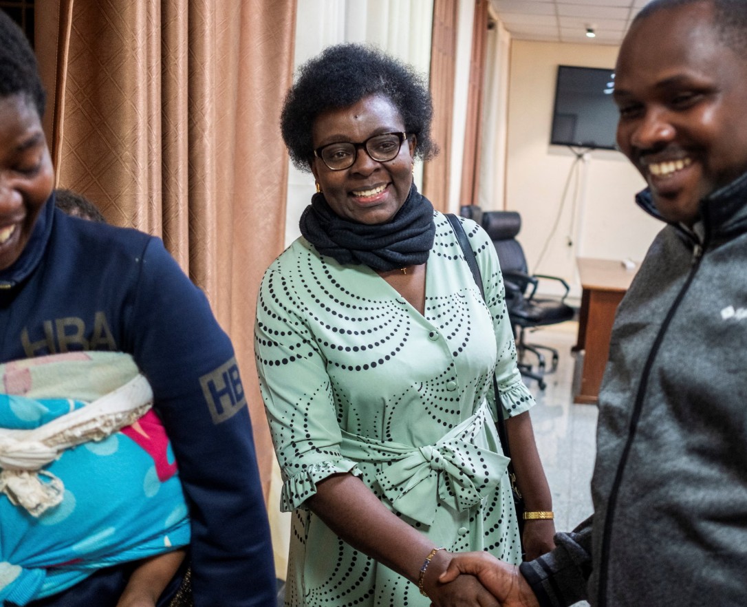 Victoire Ingabire appears at the High Court in Kigali, 19 June 2025. Photograph: Jean Bizimana/Reuters
