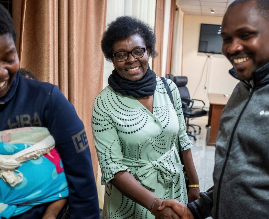 Victoire Ingabire appears at the High Court in Kigali, 19 June 2025. Photograph: Jean Bizimana/Reuters